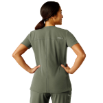 Picture of Ariat 10046121 CLARA 6 POCKET DURASTR SS SCRUB TOP