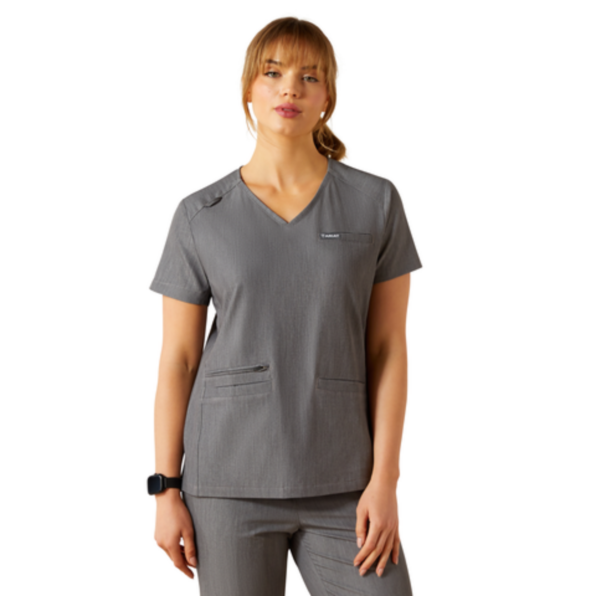 Picture of Ariat 10050661 CLARA 6 POCKET DURASTR SS SCRUB TOP