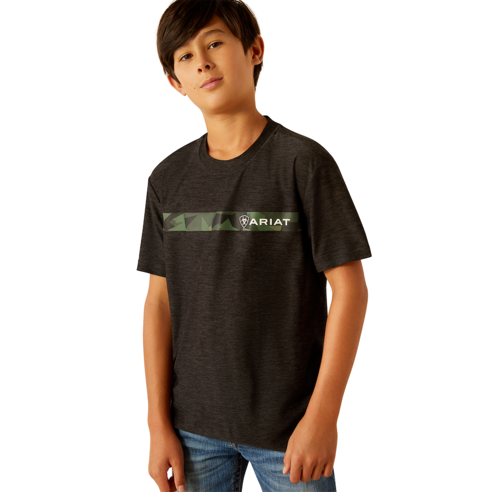 Picture of Ariat 10054753 Chest Camo Stripe Charger T-Shirt