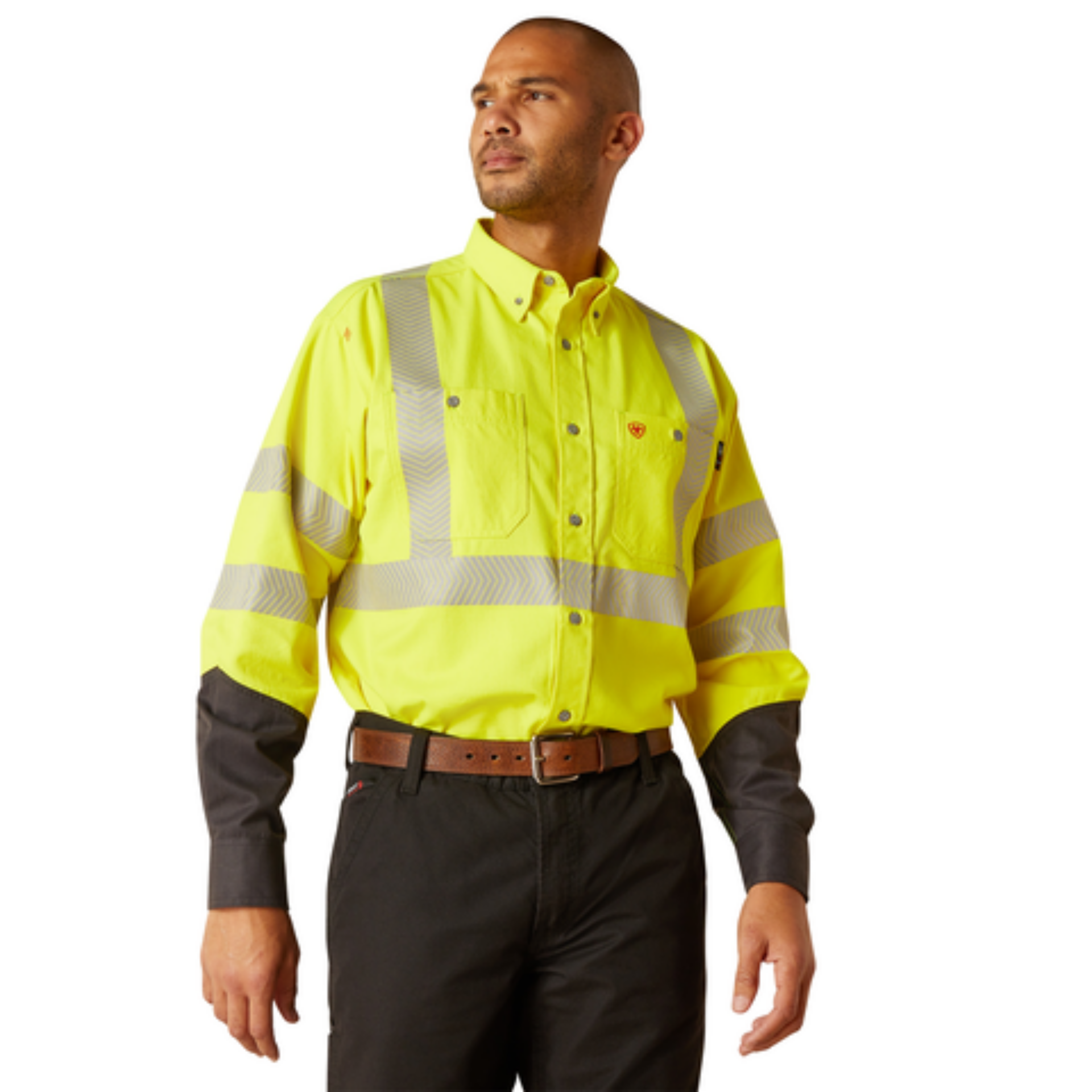 Picture of Ariat 10048689 FR HI-VIS LS WRK SHRT