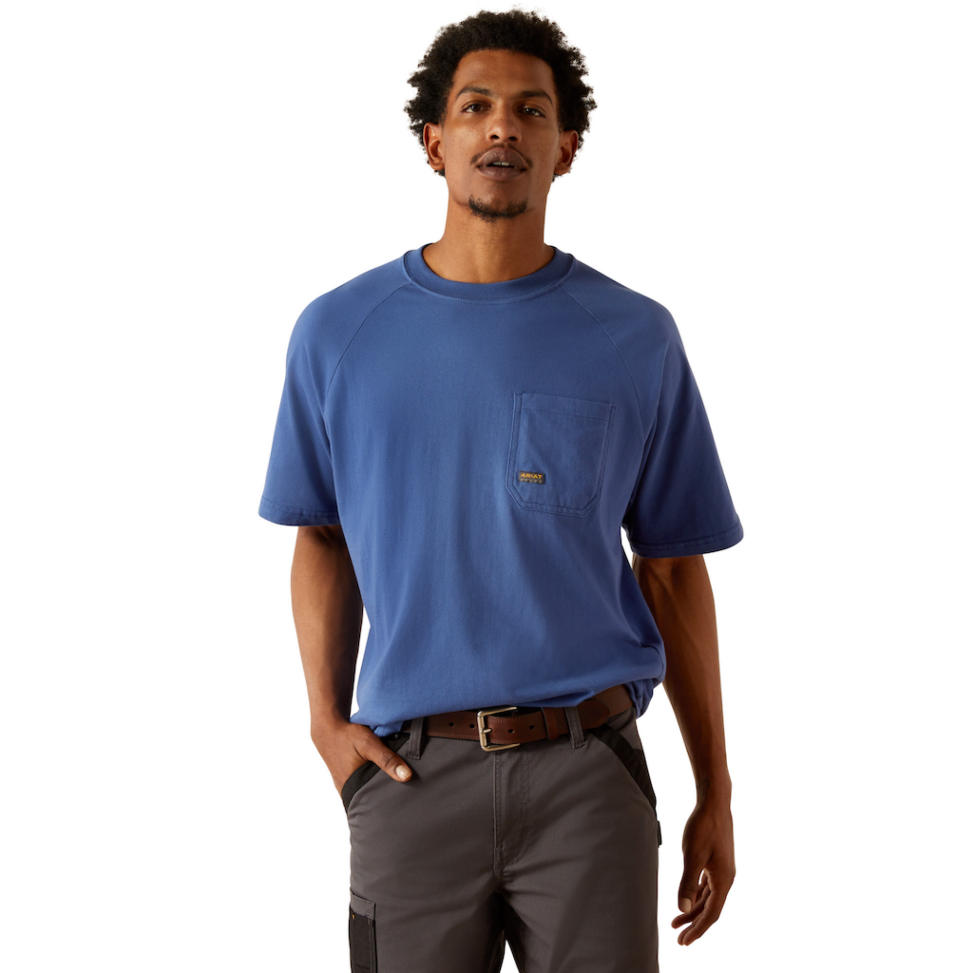 Picture of Ariat 10054507 Rebar Cotton Strong Logo T-Shirt