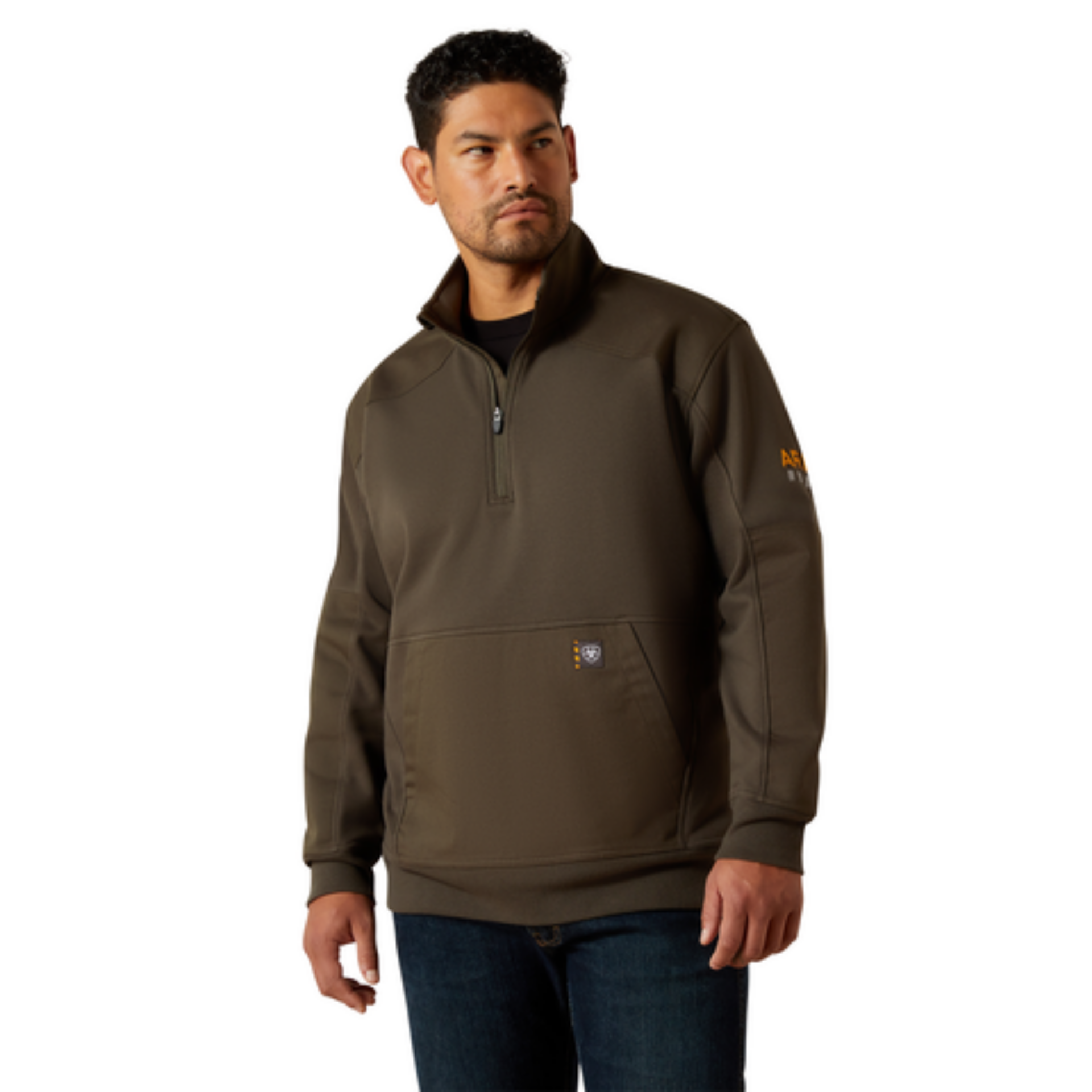 Picture of Ariat 10062608 Rebar Workman Duracanvas 1/4 Zip Sweatshirt