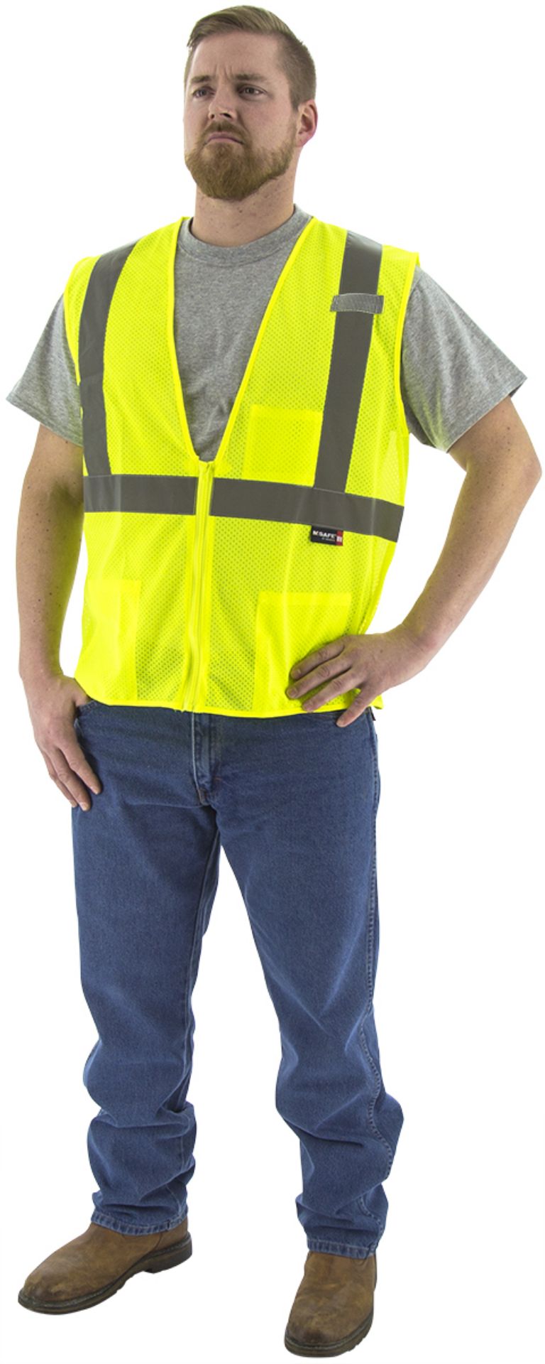 Picture of Majestic 75-3201 Hi-Viz Mesh Vest, ANSI 2