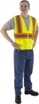 Picture of Majestic 75-3209 Hi-Viz Mesh Vest with DOT Striping, ANSI 2