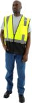 Picture of Majestic 75-3213 High Visibility Mesh Vest with Black Bottom, ANSI 2