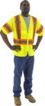 Picture of Majestic 75-3301 Hi-Viz Mesh Vest with DOT Striping, ANSI 3