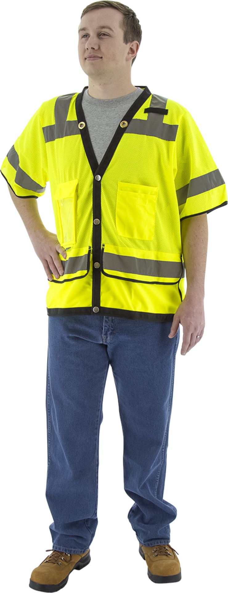 Picture of Majestic 75-3307 Hi-Viz Heavy Duty Mesh Vest, ANSI 3