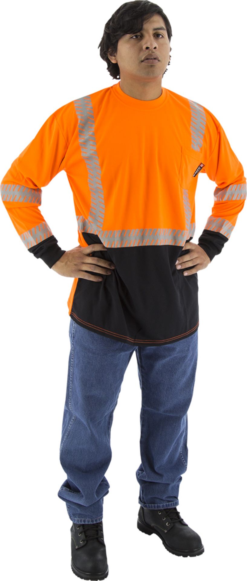 Picture of Majestic 75-5258 Hi-Viz Shirt with Reflective Chainsaw Striping, ANSI 2