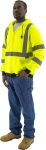 Picture of Majestic 75-5323 Hi-Viz Hooded Sweatshirt with Zipper Closure, ANSI 3