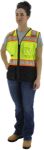 Picture of Majestic 75-3239W High Visibility Mesh Vest with DOT Reflective Chainsaw Striping, ANSI 2, R