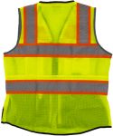 Picture of Majestic 75-3239W High Visibility Mesh Vest with DOT Reflective Chainsaw Striping, ANSI 2, R