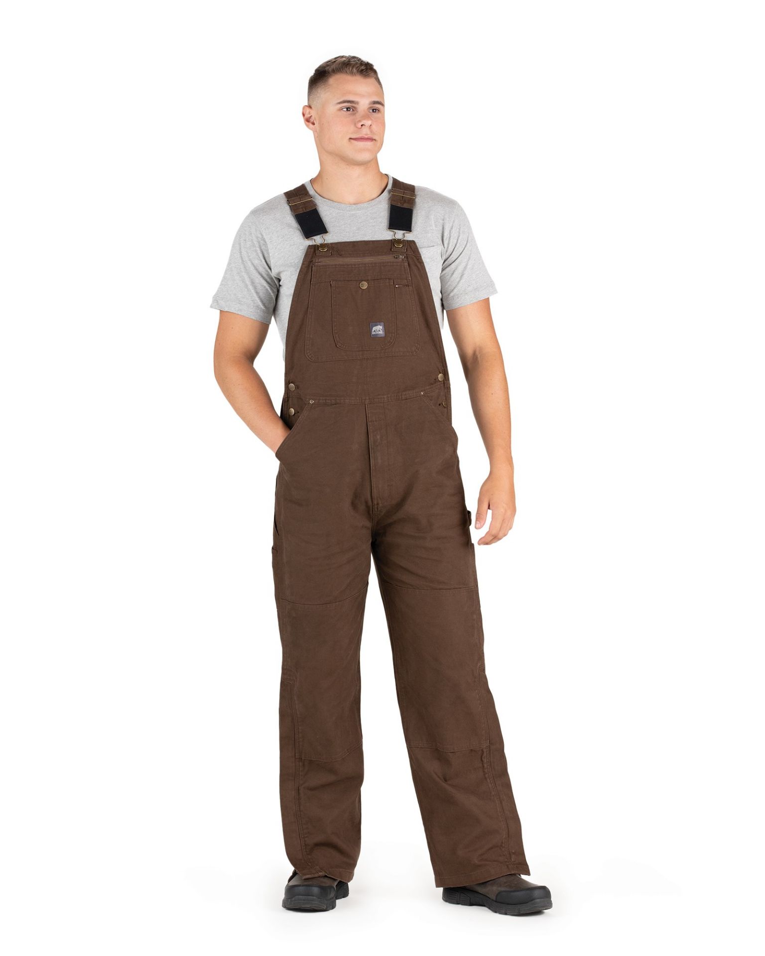 Picture of Berne  B1068 Heartland Unlined Washed Duck Bib Overall