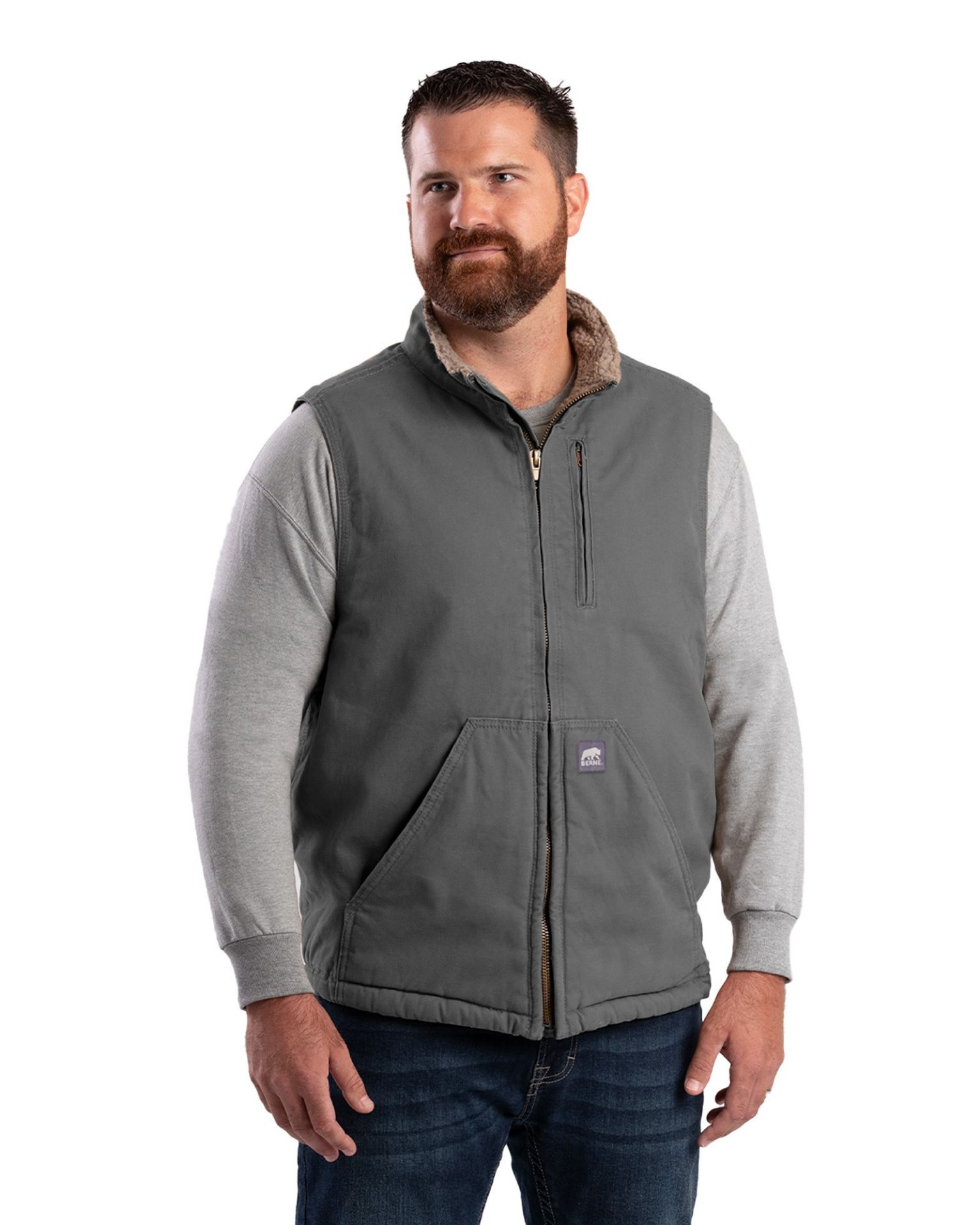 Picture of Berne  V818 Heartland Sherpa-Lined Washed Duck Vest