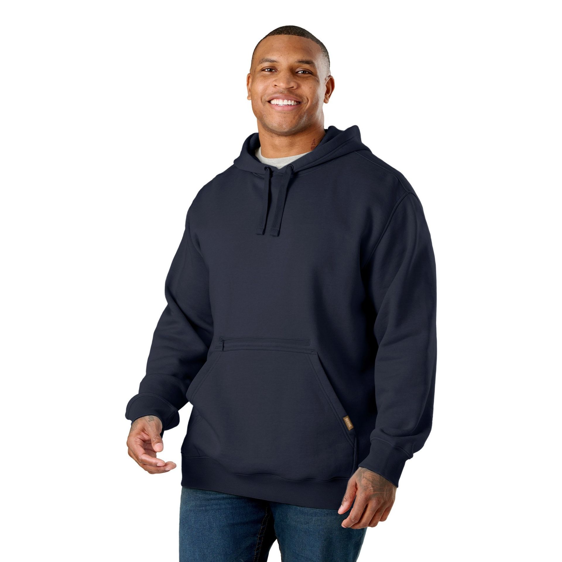 Picture of Berne  SP418 Heritage Zippered Pocket Hooded Pullover Sweatshirt