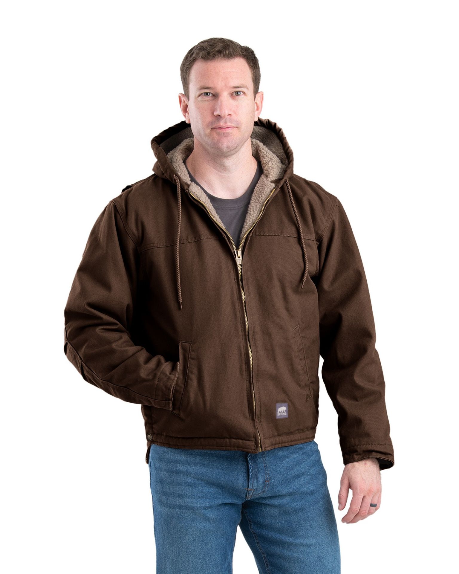 Picture of Berne  HJ626 Heartland Washed Duck Hooded Work Coat