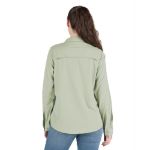 Picture of Berne  WSH34HSEA Women's Flex UPF Button Down Long Sleeve Shirt