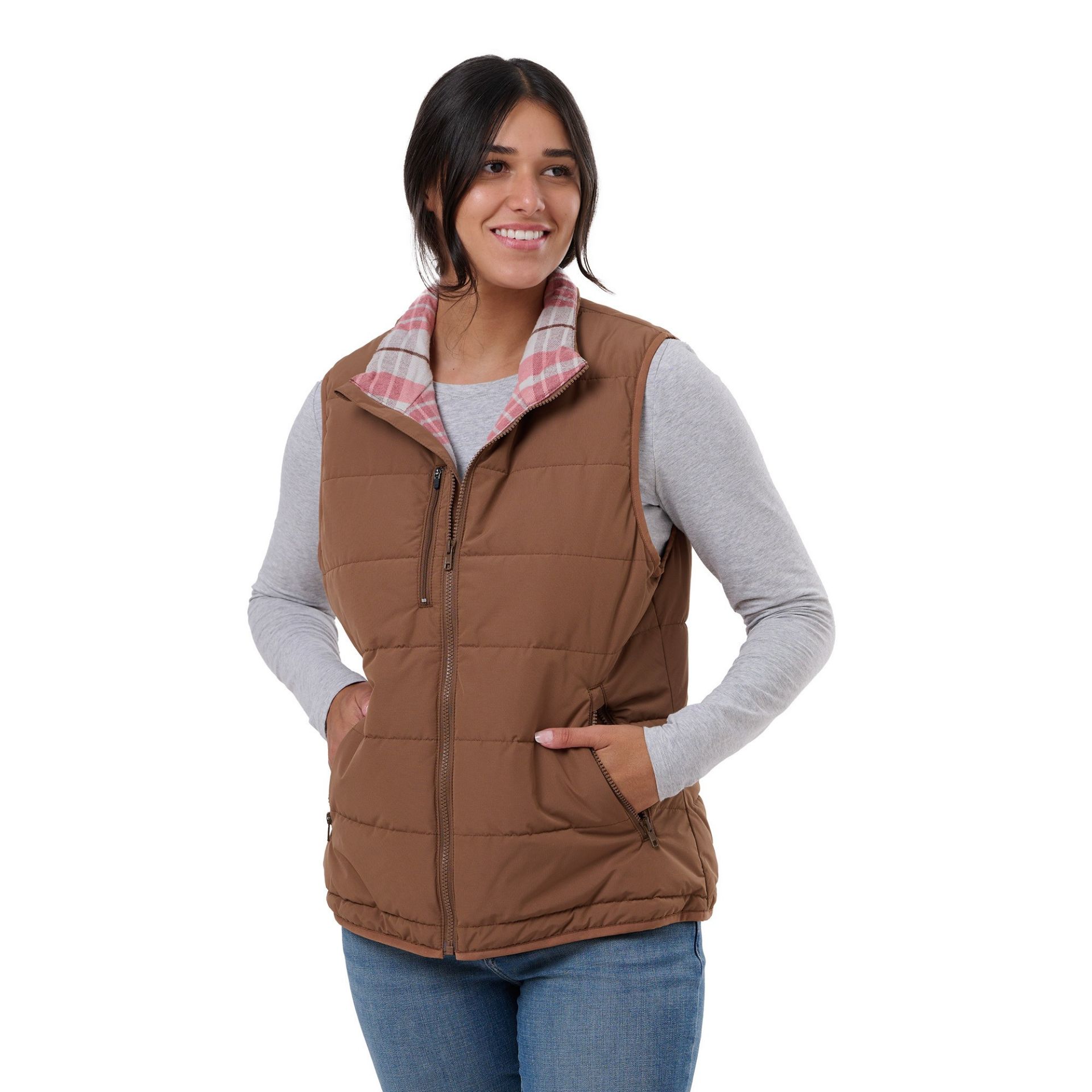 Picture of Berne  WV26DW Women's Channel Quilt Ripstop Flannel-Lined Vest