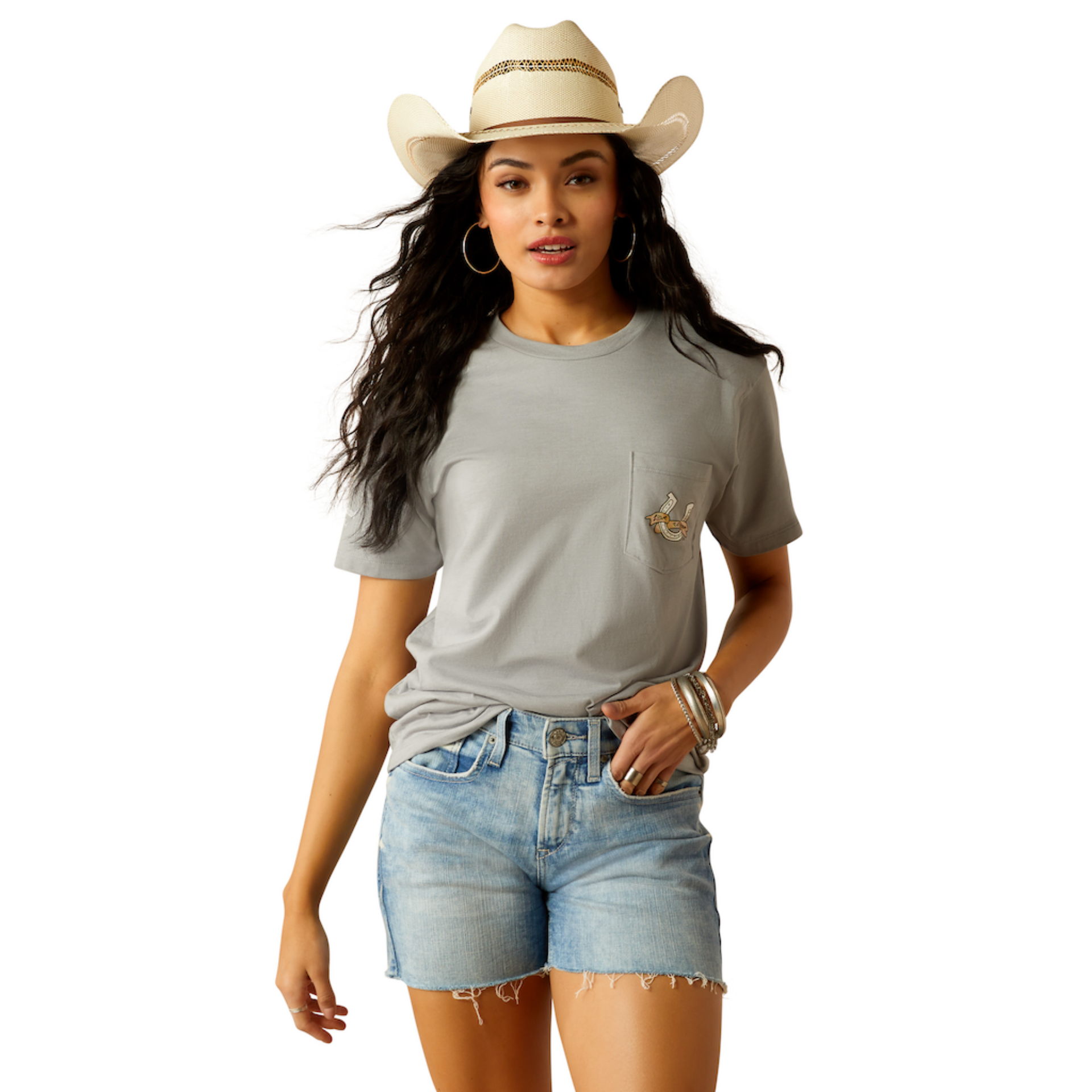 Picture of Ariat 10058556 Ariat Horseshoe Pocket T-Shirt