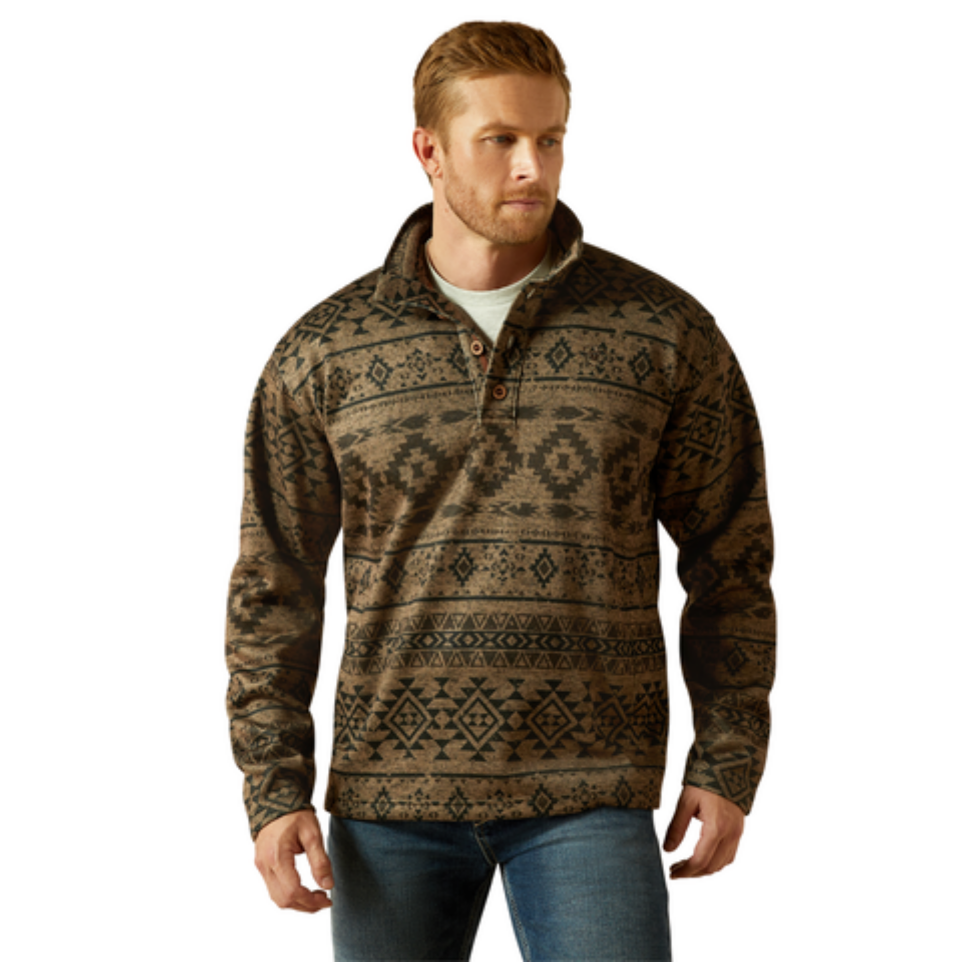 Picture of Ariat 10062481 Caldwell 1/4 Button Sweater