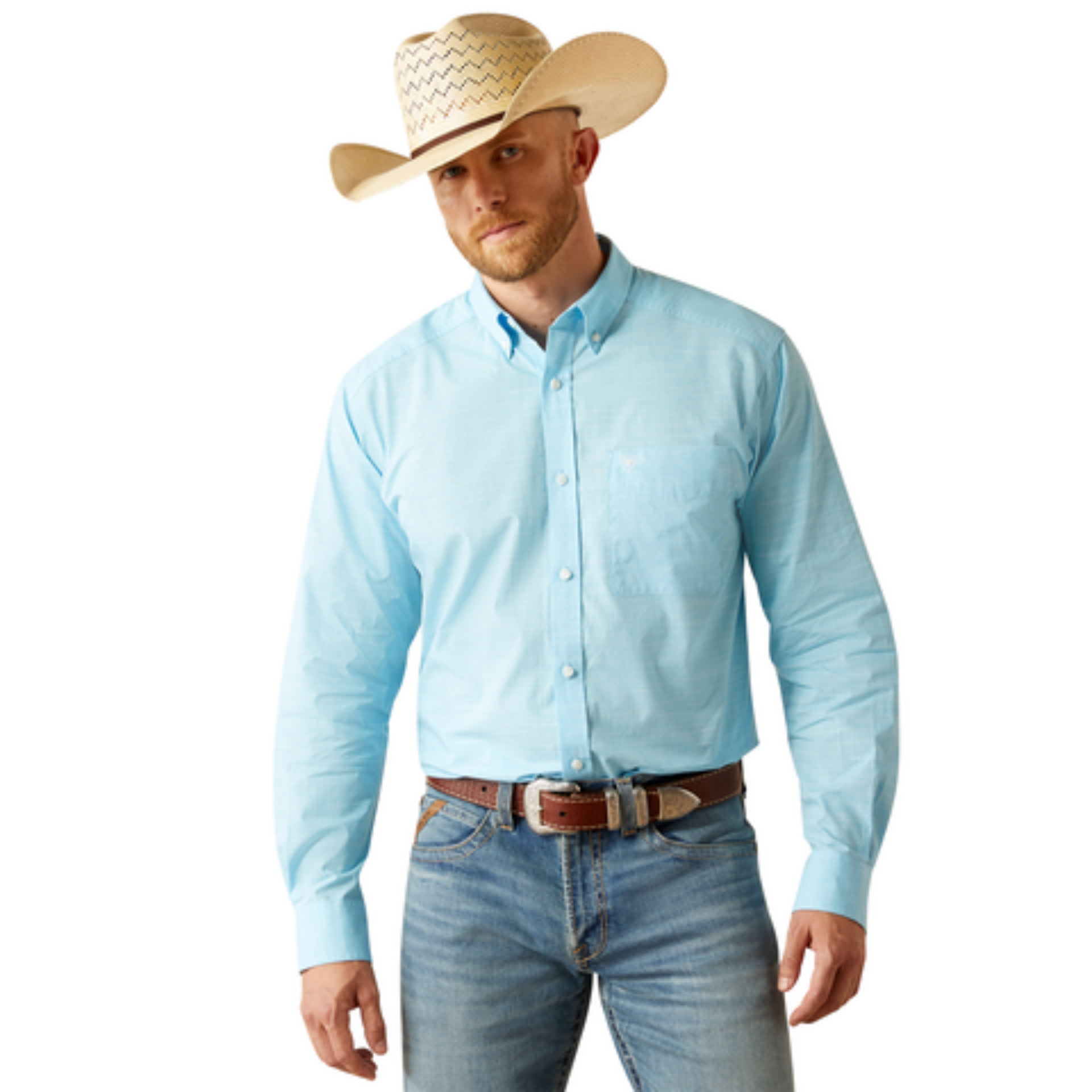 Picture of Ariat 10058785 Solid Slub  Classic Fit Shirt