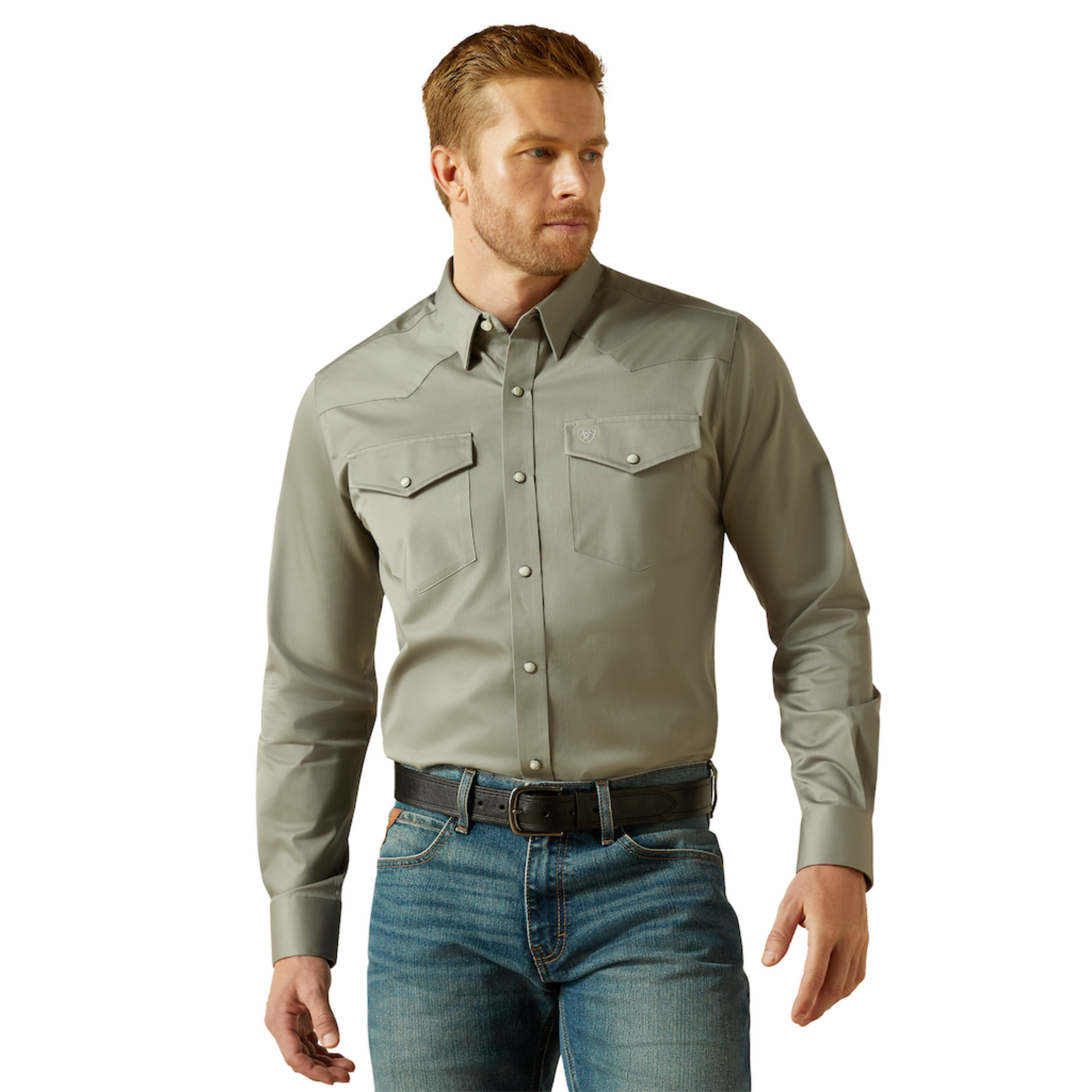 Picture of Ariat 10062247 Solid Twill Fitted Shirt