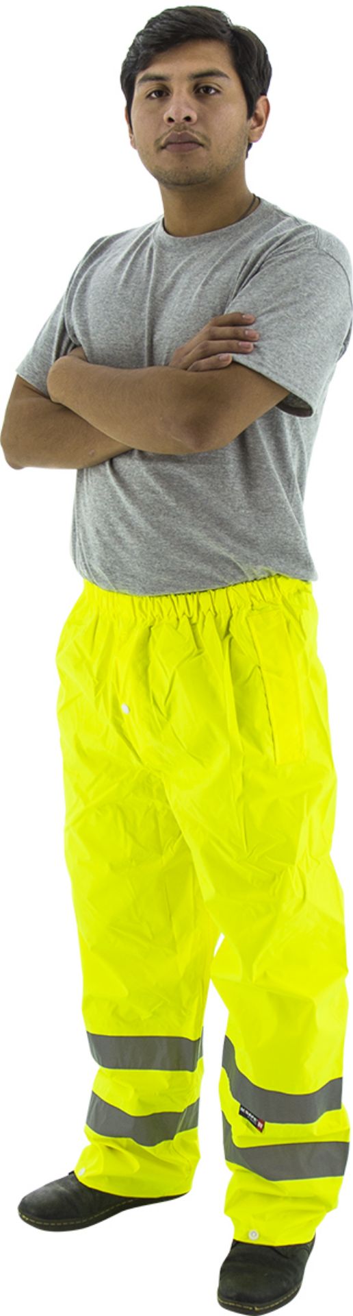 Picture of Majestic 75-2351 Hi-Viz Waterproof Rain Pants, ANSI E