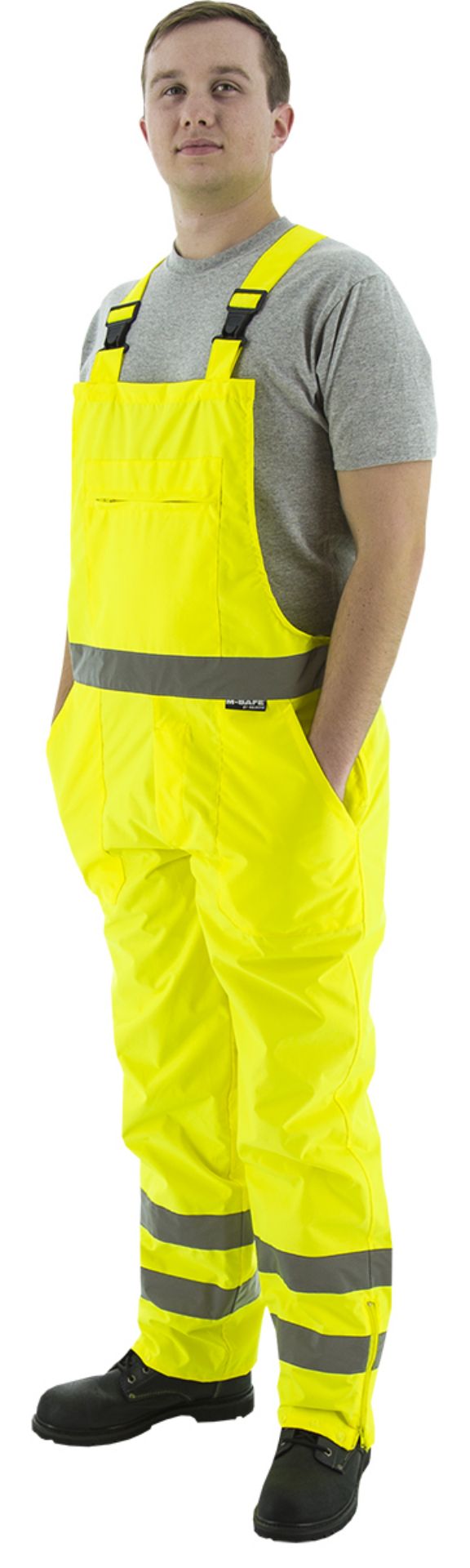 Picture of Majestic 75-2353 Hi-Viz Waterproof Bib Overall, ANSI E