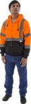 Picture of Majestic 75-5326 Hi-Viz Hooded Sweatshirt with Zipper Closure, ANSI 3