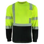 Picture of Safety Brite SB-C3LSBBSEG Class 3 Long Sleeve HI VIS Black Bottom Segmented T-Shirt