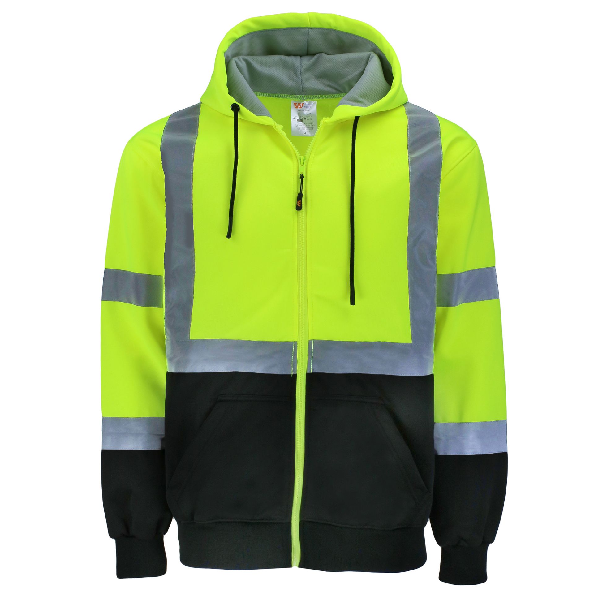 Picture of Safety Brite SB-C3MWBBZ Class 3 Hi Vis Full Zip Sweatshirt with Black Bottom