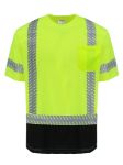 Picture of Safety Brite SB-C3SSBBSEG Class 3 Short Sleeve HI VIS Black Bottom Segmented T-Shirt