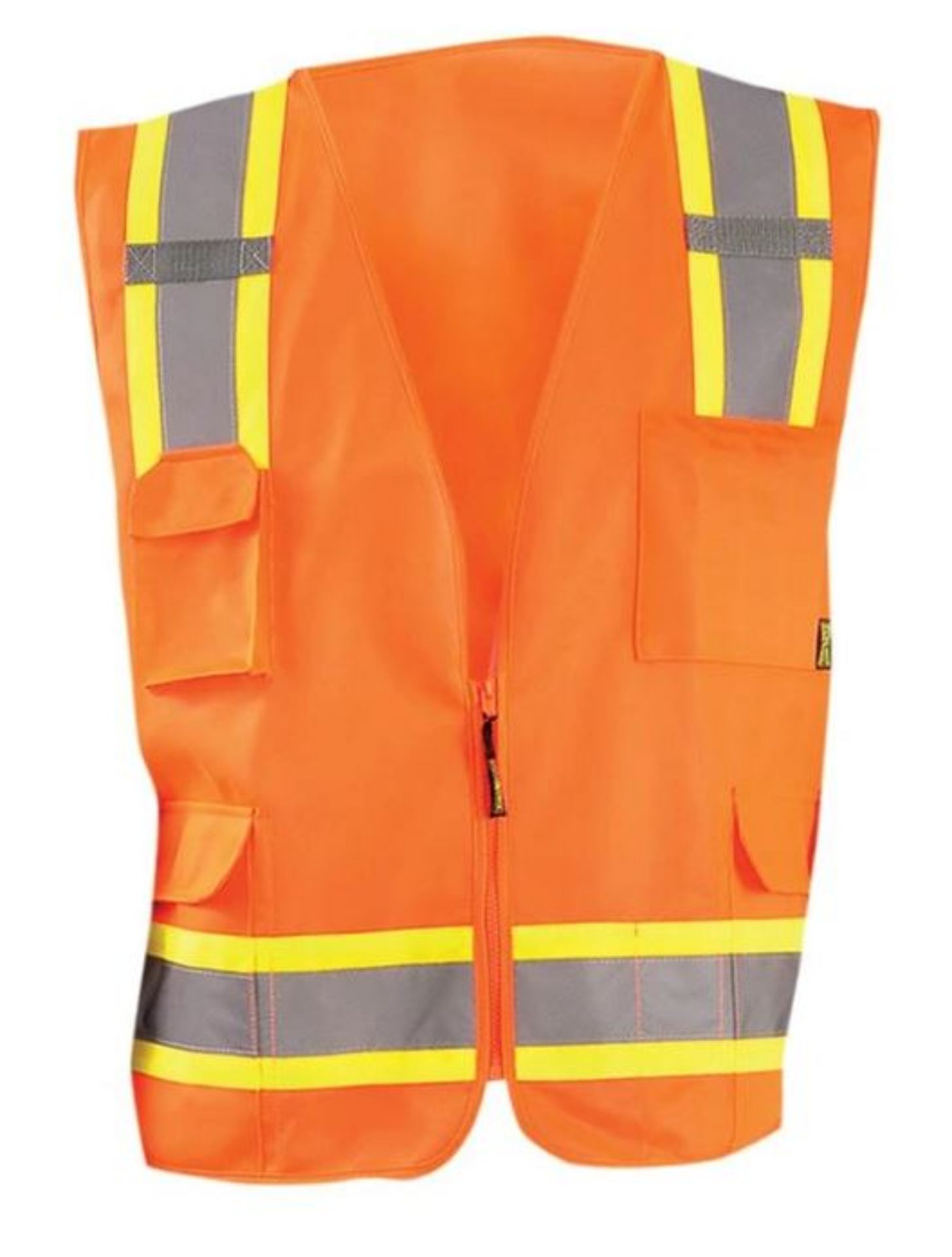 Picture of Occunomix ECO-ATRANS SOLID TWO-TONE SURVEYOR VEST w/ZIPPER