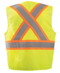 Picture of Occunomix ECO-ATRNSMX MESH TWO-TONE SURVEYOR X-BACK VEST w/ZIPPER