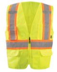 Picture of Occunomix ECO-ATRNSMX MESH TWO-TONE SURVEYOR X-BACK VEST w/ZIPPER