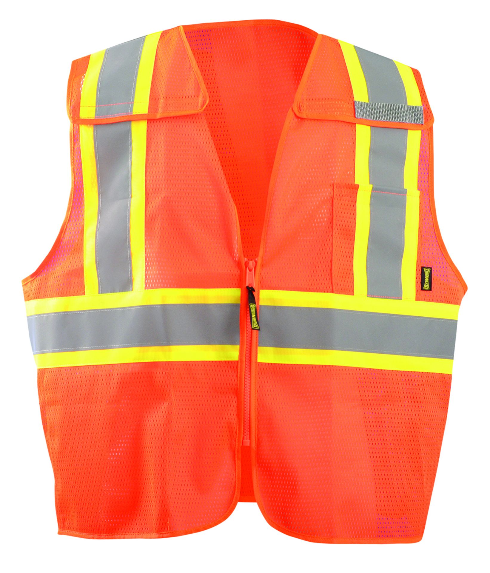 Picture of Occunomix ECO-IMB2TX MESH 5-PT. BREAK-AWAY TWO-TONE X-BACK VEST w/QUICK RELEASE ZIPPER