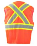 Picture of Occunomix ECO-IMB2TX MESH 5-PT. BREAK-AWAY TWO-TONE X-BACK VEST w/QUICK RELEASE ZIPPER