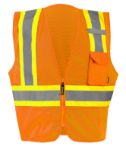 Picture of Occunomix ECO-IMZ3P2T MESH TWO-TONE 3-POCKET VEST w/ZIPPER
