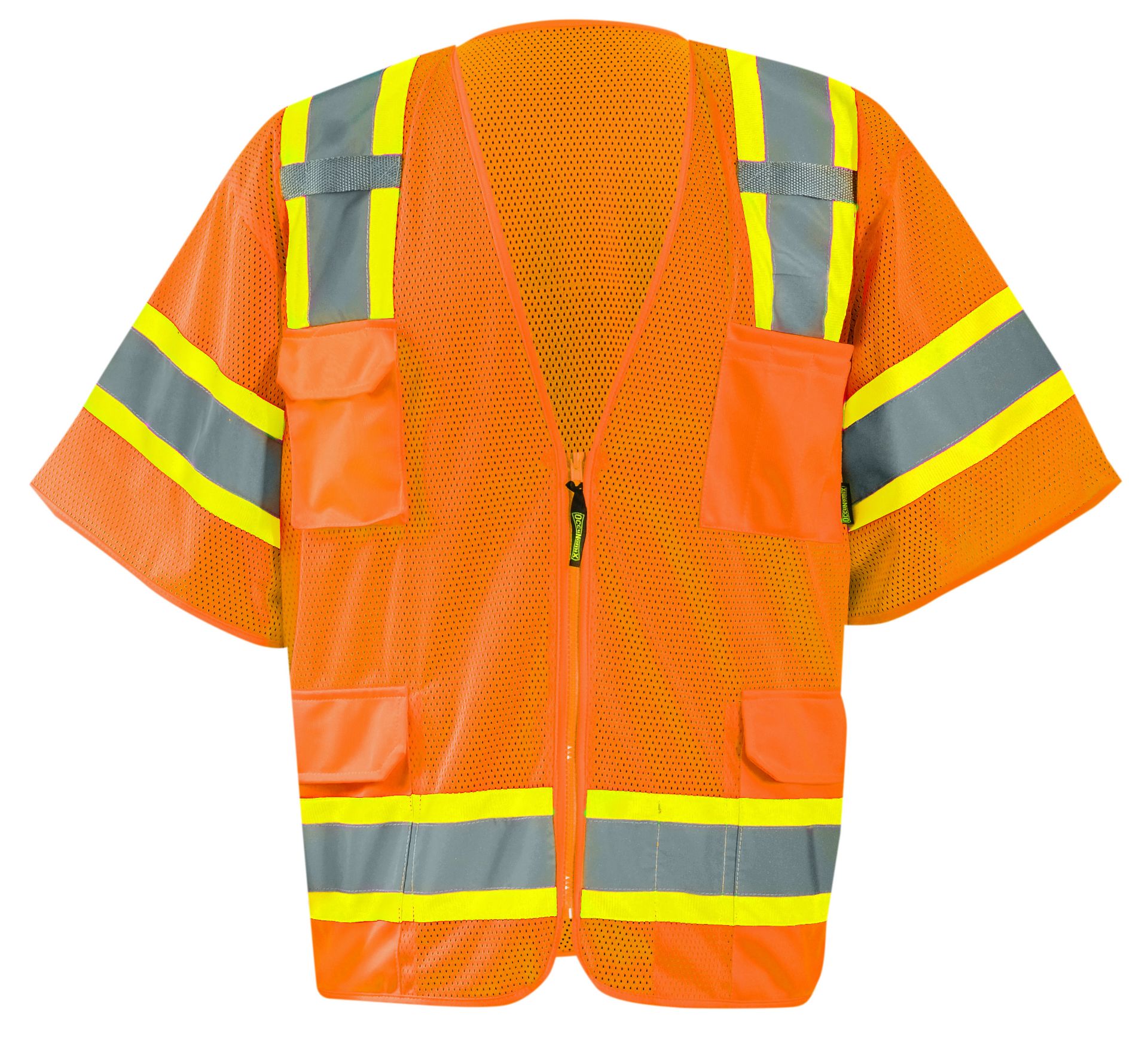 Picture of Occunomix ECO-SIMZ32T MESH TWO-TONE SURVEYOR VEST w/ZIPPER