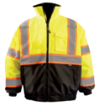 Picture of Occunomix LUX-350-JB2 2-IN-1 TWO-TONE BLACK BOTTOM QUILTED BOMBER JACKET