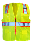 Picture of Occunomix LUX-ATRANS SOLID TWO-TONE SURVEYOR VEST w/ZIPPER