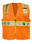 Picture of Occunomix LUX-ATRANS SOLID TWO-TONE SURVEYOR VEST w/ZIPPER
