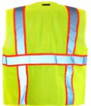 Picture of Occunomix LUX-ATRNSM SOLID/MESH TWO-TONE SURVEYOR VEST w/ZIPPER