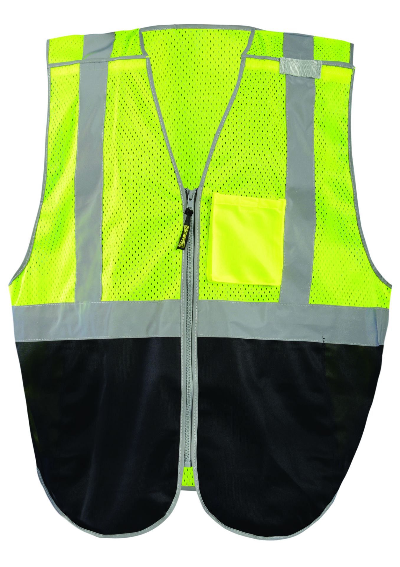 Picture of Occunomix LUX-GCBBK MESH/SOLID BLACK BOTTOM 5-PT. BREAK-AWAY VEST w/QUICK RELEASE ZIPPER