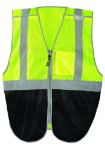 Picture of Occunomix LUX-GCBBK MESH/SOLID BLACK BOTTOM 5-PT. BREAK-AWAY VEST w/QUICK RELEASE ZIPPER
