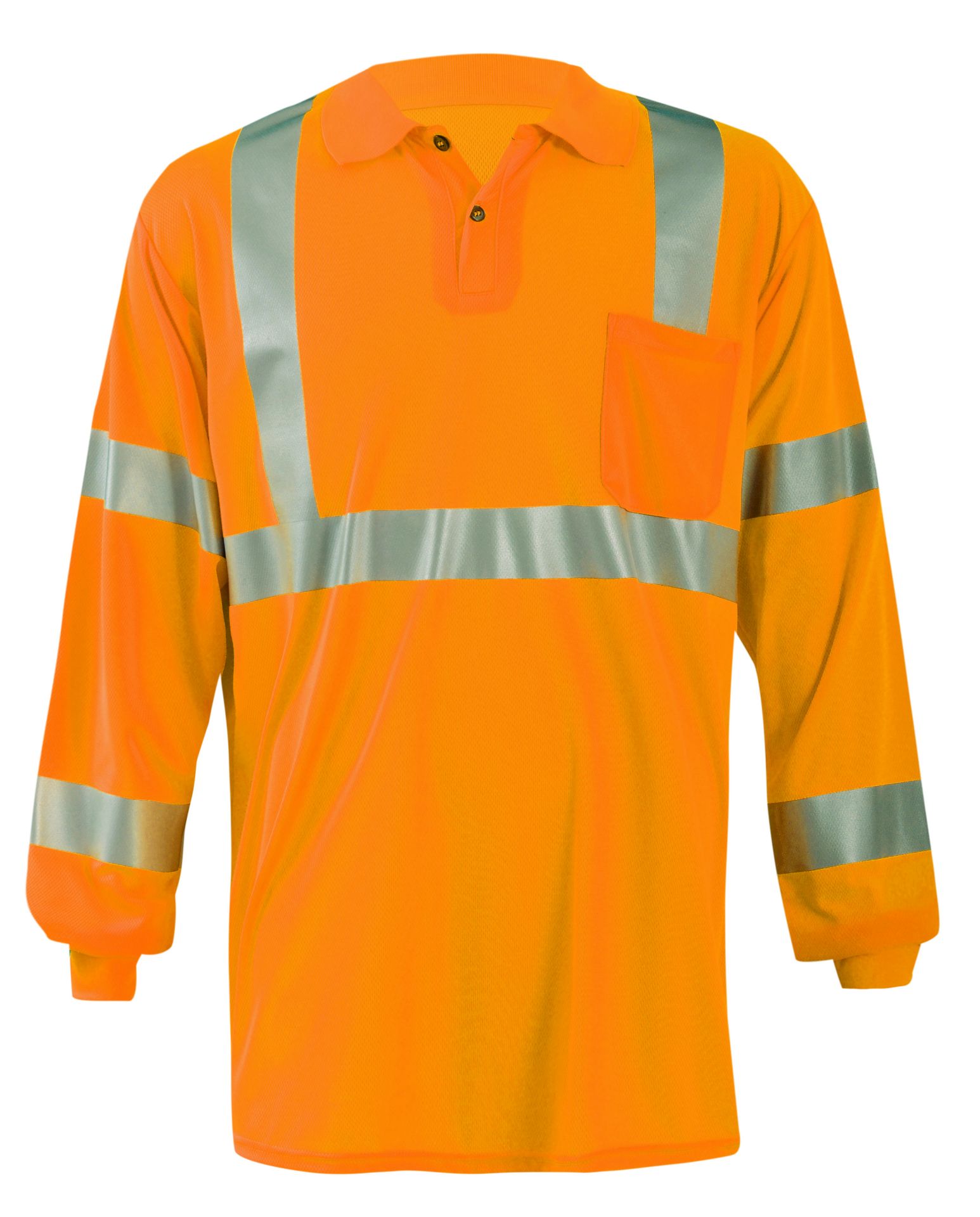 Picture of Occunomix LUX-LSPP3B LONG SLEEVE WICKING BIRDSEYE POLO SHIRT w/POCKET