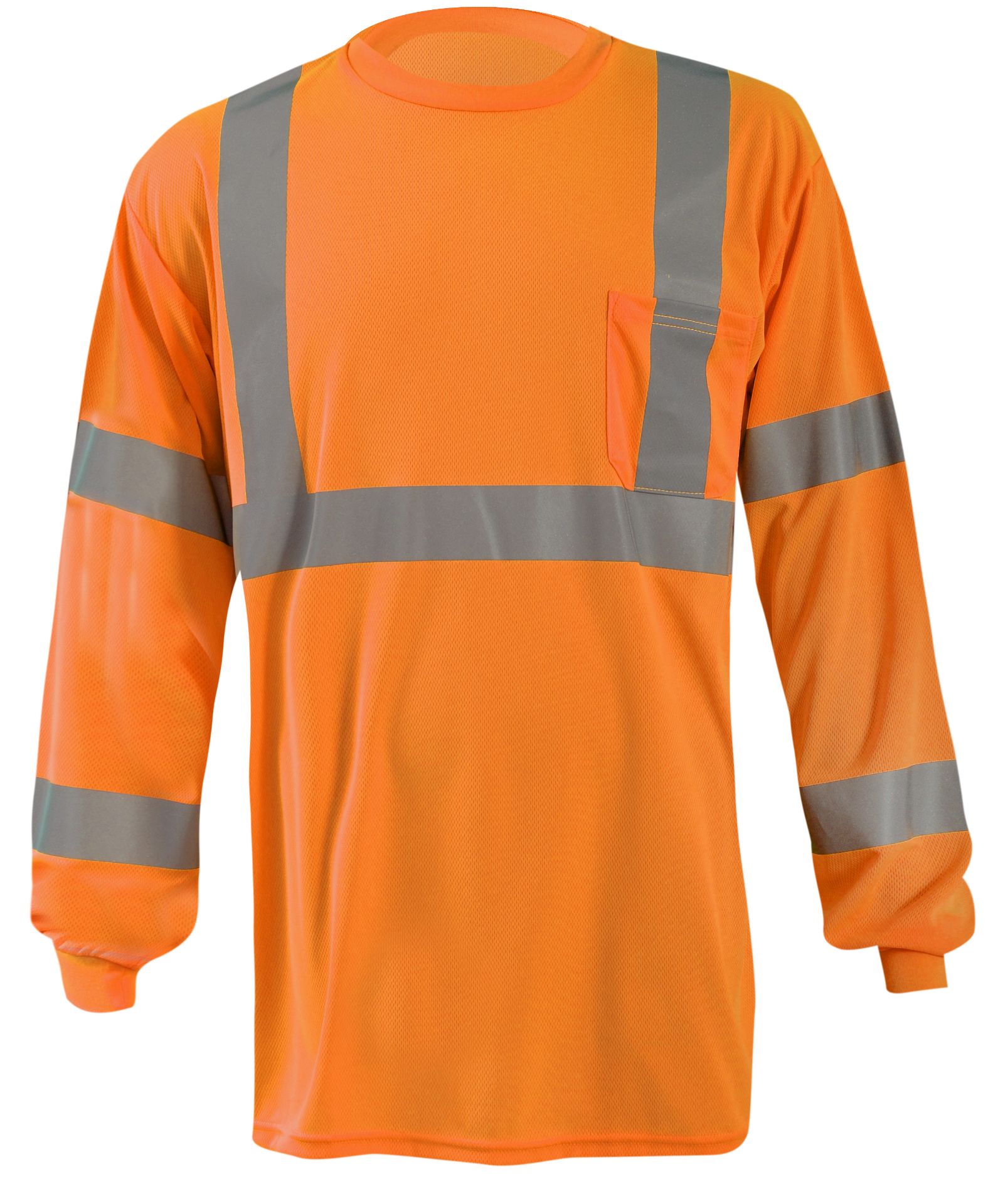 Picture of Occunomix LUX-LSTP3BX LONG SLEEVE WICKING BIRDSEYE X-BACK T-SHIRT w/POCKET