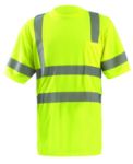 Picture of Occunomix LUX-SSETP3B SHORT SLEEVE DUAL STRIPE WICKING BIRDSEYE T-SHIRT w/POCKET