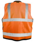 Picture of Occunomix LUX-SSFS SOLID DUAL STRIPE SURVEYOR VEST w/ZIPPER