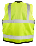 Picture of Occunomix LUX-SSFS SOLID DUAL STRIPE SURVEYOR VEST w/ZIPPER