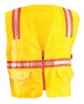 Picture of Occunomix LUX-XTRNSM SOLID/MESH TWO-TONE SURVEYOR VEST w/ZIPPER